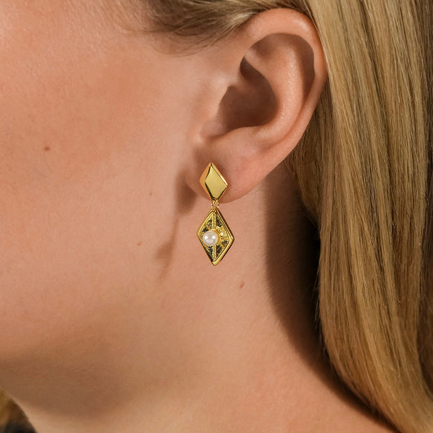 Kenza Pearl Drop Earrings