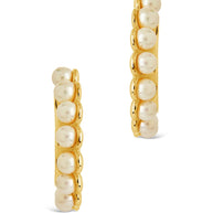 Pearl Bubble Hoop Earrings