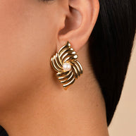 Fantaise Pearl Statement Stud Earrings