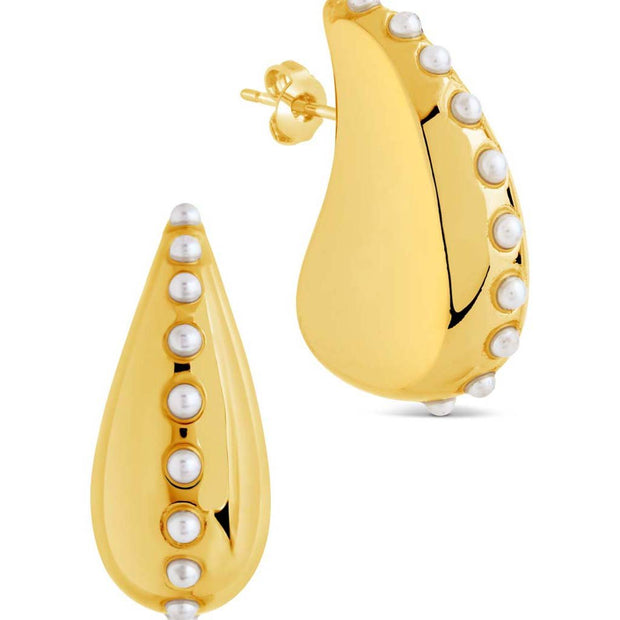 Raze Pearl Studded Drop Studs