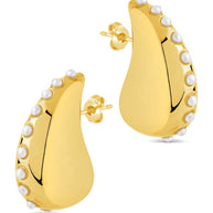 Raze Pearl Studded Drop Studs