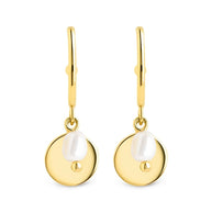 Morgan Pearl & Disk Dangle Earrings