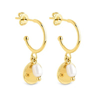 Morgan Pearl & Disk Dangle Earrings