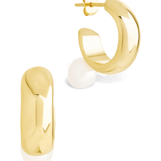Sterling Silver Micki Pearl Drop Stud Earrings
