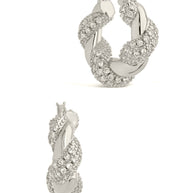 Florence CZ Twist Hoop Earrings