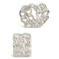 Carleene CZ Chain Huggie Hoop Earrings