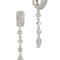 Malin CZ Drop Hoop Earrings