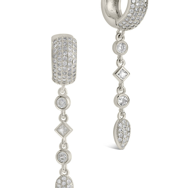Malin CZ Drop Hoop Earrings