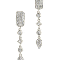 Malin CZ Drop Hoop Earrings