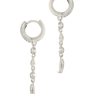 Malin CZ Drop Hoop Earrings