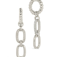 Andi Chain Link Drop Hoop Earrings