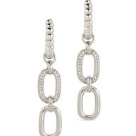 Andi Chain Link Drop Hoop Earrings