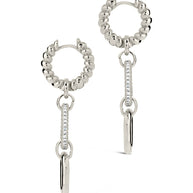 Andi Chain Link Drop Hoop Earrings