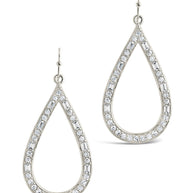 Evangeline CZ Teardrop Hoop Earrings
