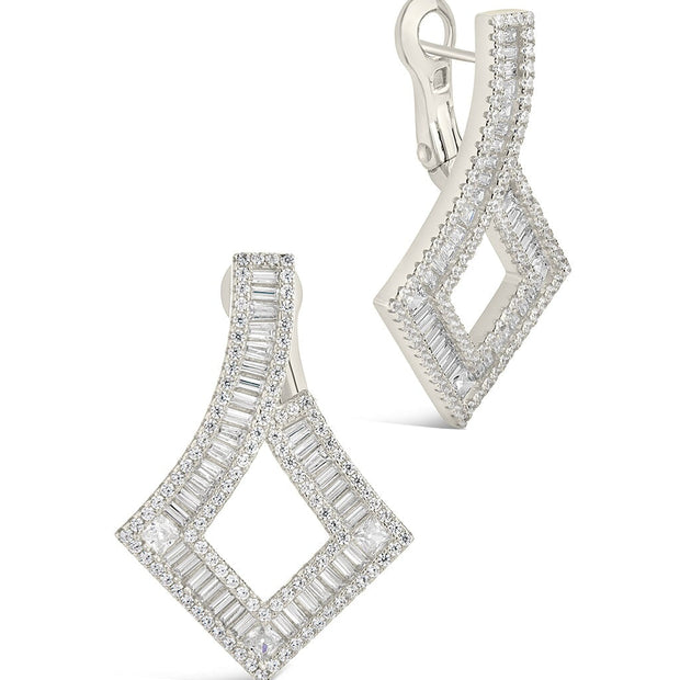 Amina CZ Statement Drop Earrings