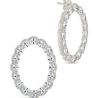 Rosario CZ Oval Stud Earrings