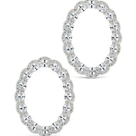 Rosario CZ Oval Stud Earrings
