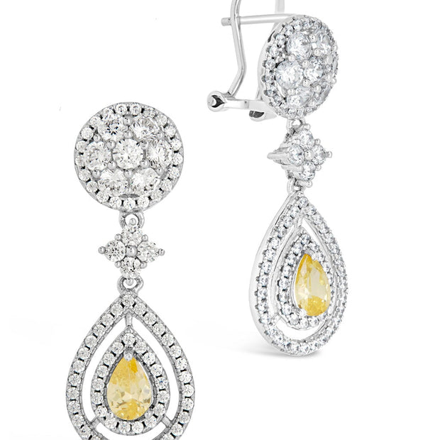 Jennifer CZ Drop Stud Earrings