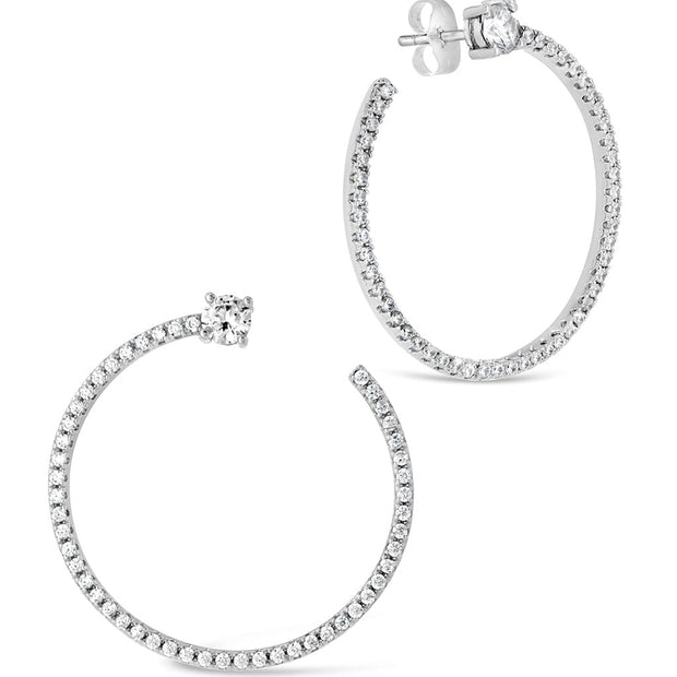 Cindy CZ Circle Stud Earrings