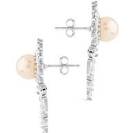 Rhianna CZ & Pearl Statement Stud Earrings