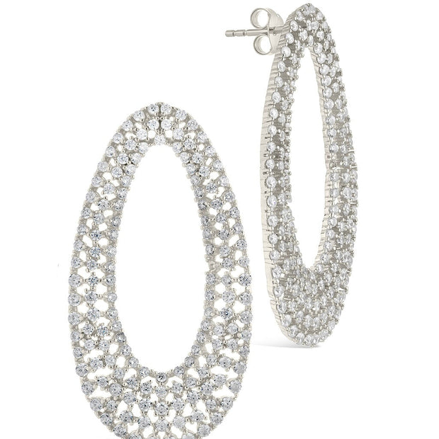 Olivia CZ Oval Stud Earrings