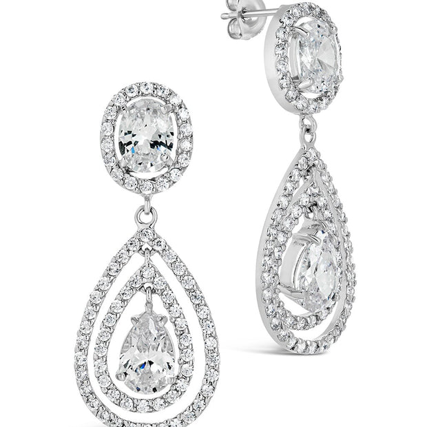 Cheyenne CZ Drop Stud Earrings