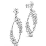 Gail Statement CZ Drop Earrings