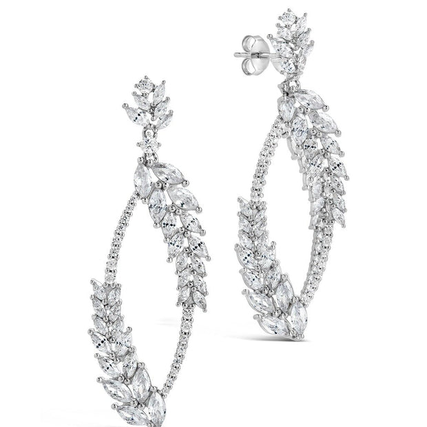 Gail Statement CZ Drop Earrings