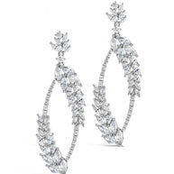 Gail Statement CZ Drop Earrings