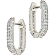 Mara CZ Rectangle Hoop Earrings