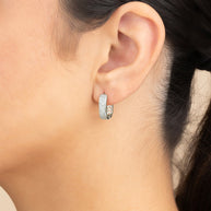 Renee CZ Huggie Hoop Earrings