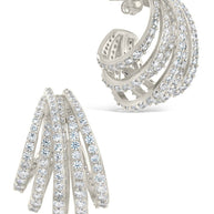 Jenny CZ Statement Hoop Earrings