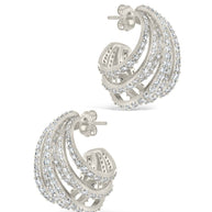 Jenny CZ Statement Hoop Earrings