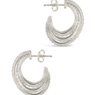 Jenny CZ Statement Hoop Earrings