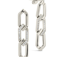 Kinslee Chain Drop Stud Earrings