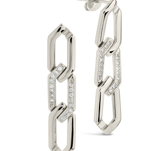 Kinslee Chain Drop Stud Earrings