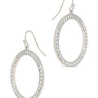 Della CZ Circle Dangle Earrings