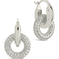 Hunter CZ Interlocking Circle Drop Earrings