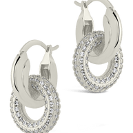 Hunter CZ Interlocking Circle Drop Earrings