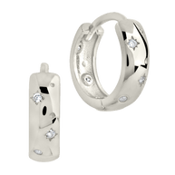 Greer CZ Burst Micro Hoop Earrings