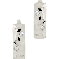 Greer CZ Burst Micro Hoop Earrings