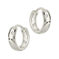 Greer CZ Burst Micro Hoop Earrings