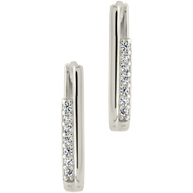 Nadine CZ Rectangle Hoop Earrings