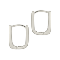 Nadine CZ Rectangle Hoop Earrings