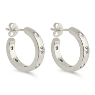 Molly CZ Studded Micro Hoops