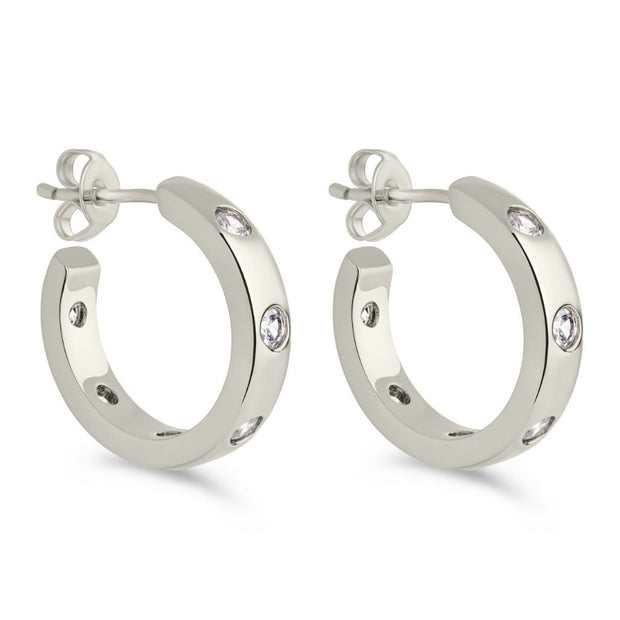 Molly CZ Studded Micro Hoops