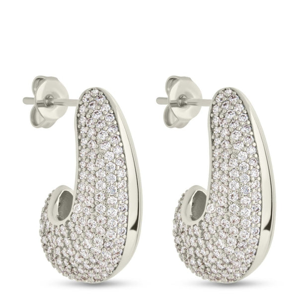 Callie CZ Teardrop Polished Earring