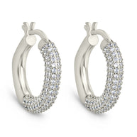 Cordelia CZ Studded Hoop Earrings