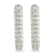Francesca CZ Rectangular Hoop Earrings