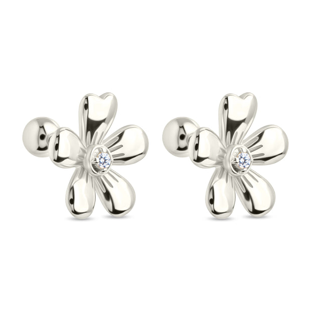 Jocelyn CZ Micro Flower Stud Earrings